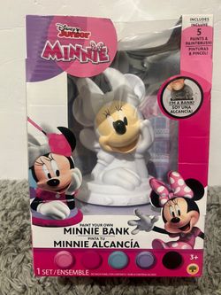 Disney Junior Minnie Mouse Paint Your Own Piggy Bank - NEW!