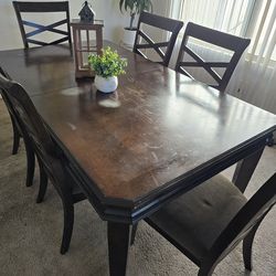 Dining table and chairs