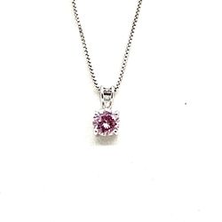 Sterling Pink Ice Necklace