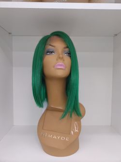 Hot Girl Green Bob Lace Front Wig