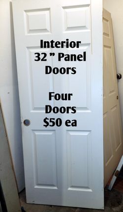 Four Interior 32" Panel Doors
