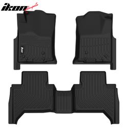 Fits 2005-2015 Toyota Tacoma Crew Cab 3D Anti-Slip Floor Mats All Weather TPE Carpet