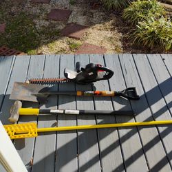 Sledge hammer, Electric Headgers, Shovel, Floor Swifter.