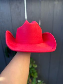 🍒🤠 NEW RED SUEDE-STYLE COWGIRL HAT | WESTERN RODEO FESTIVAL COWBOY HAT