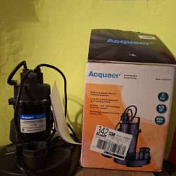 Acquaer 1/3 HP Thermoplastic Submersible Sump Pump U.S. Float Switch-