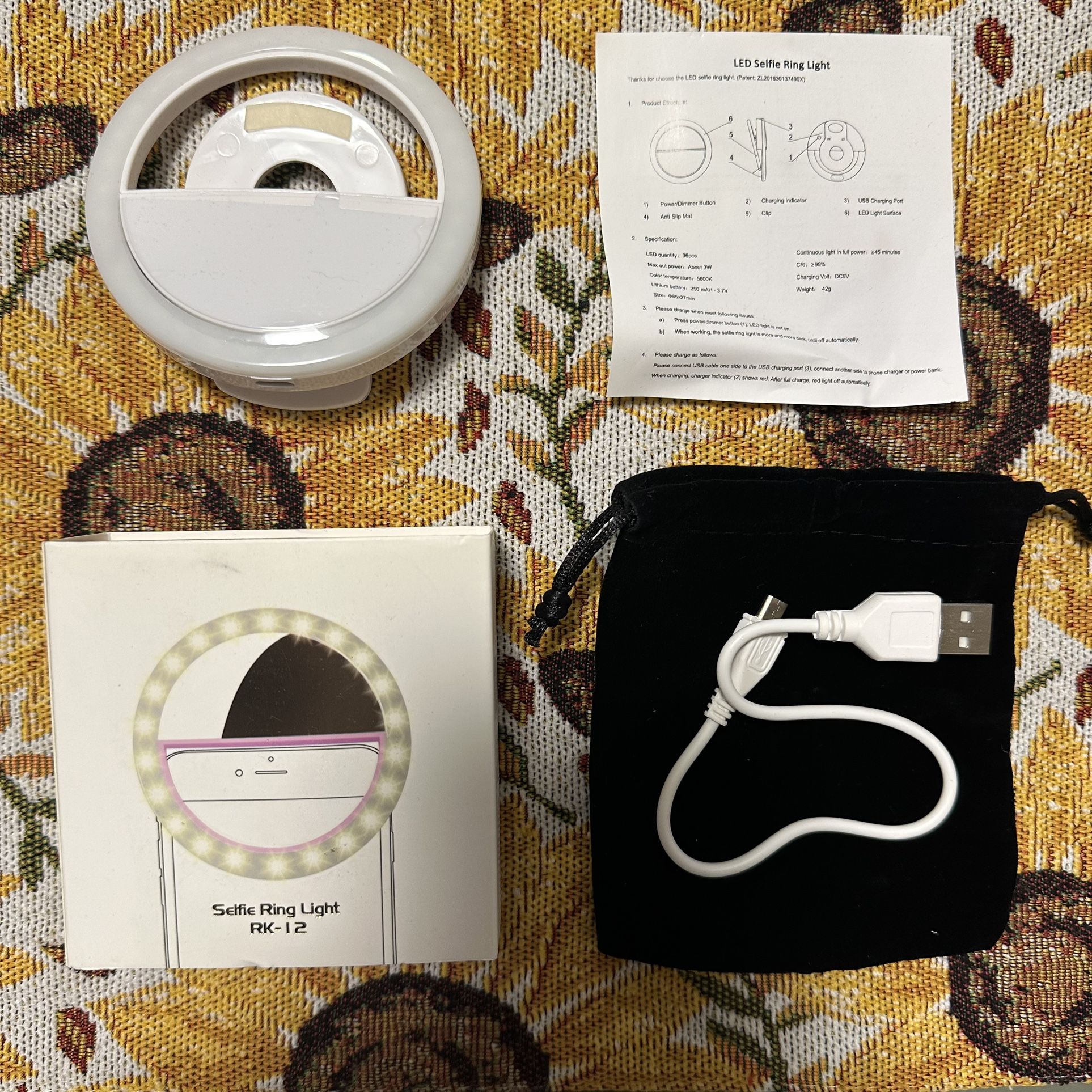 Selfie Ring Light For Phone (Portable) 