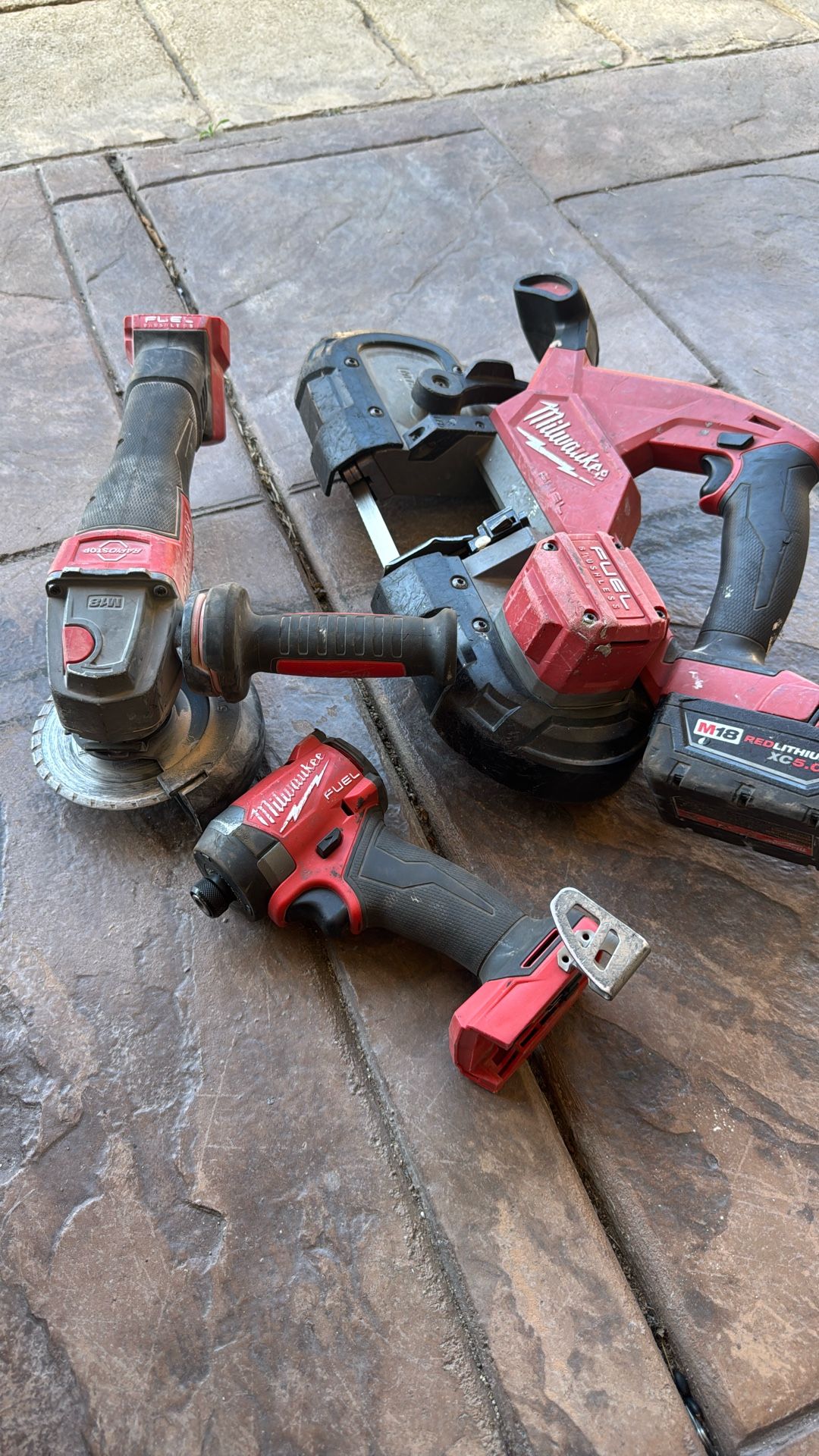 Milwaukee Fuel Grinder Impact Drill Bandsaw