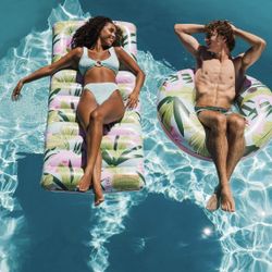 Tropical Flamingo Pool Float Lounger Bundle Deal