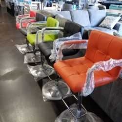 Contemporary adjustable multi color stools