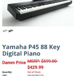Yamaha P45b Digital Piano