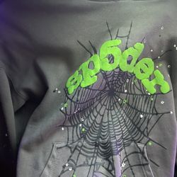 Sp5der Hoodie Grey-Green