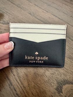 Kate Spade Black & Cream Card Holder Wallet