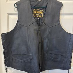 Mens XL Leather Vest