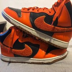 Orange High Top Nike Dunks