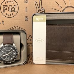 Fossil Watch & Wallet -New 