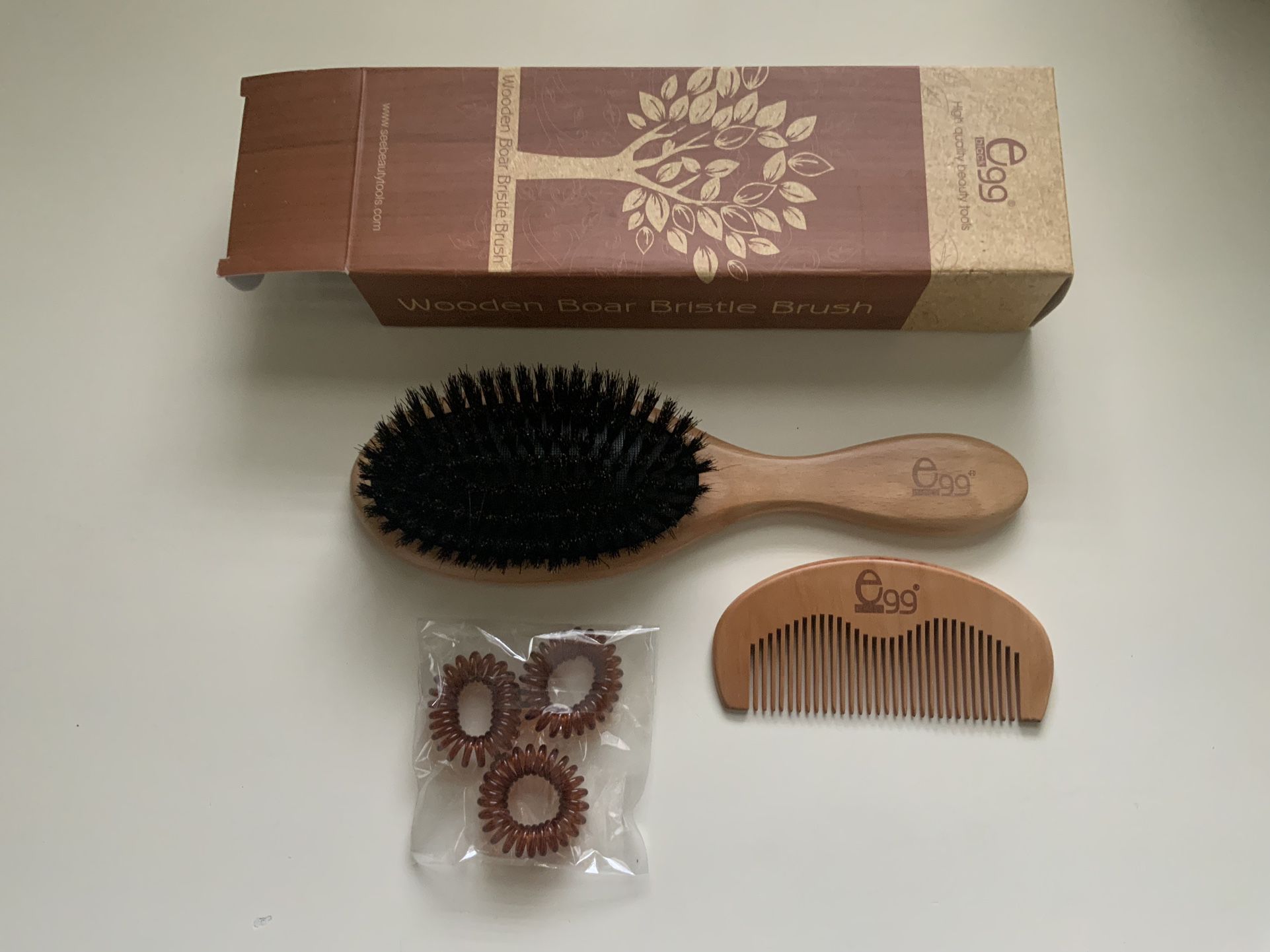 wooden Boar Bristle Brush, High Quality Beauty Tools