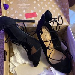 Black Lace Up Heels