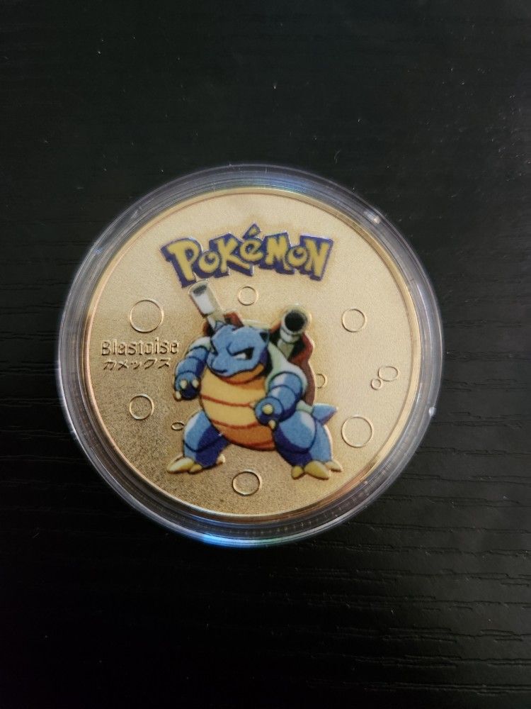 Pokemon Blastoise Gold Coin