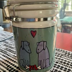 Dog Treat Ceramic Jar