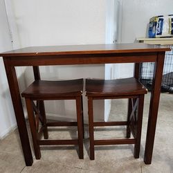 Dinette, Table For 2 With Bar Stools