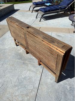 Teak table with 6 chairs