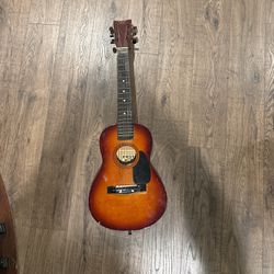 6-String Brown Guitar-(comes with pick)