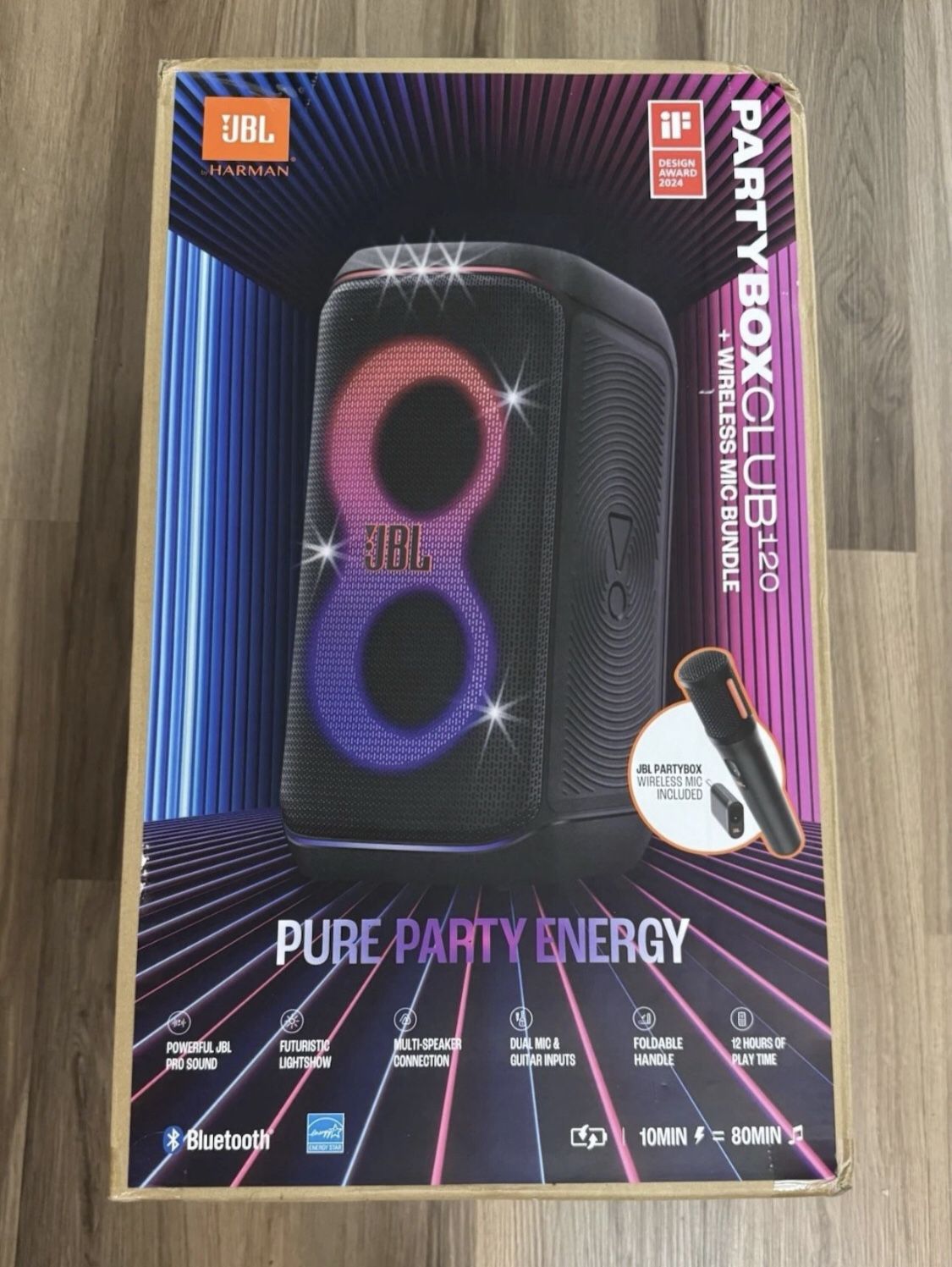 JBL partybox club 120 portable wireless party speaker