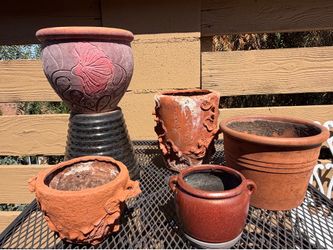 6 terracota pots for only for only 25 dollars