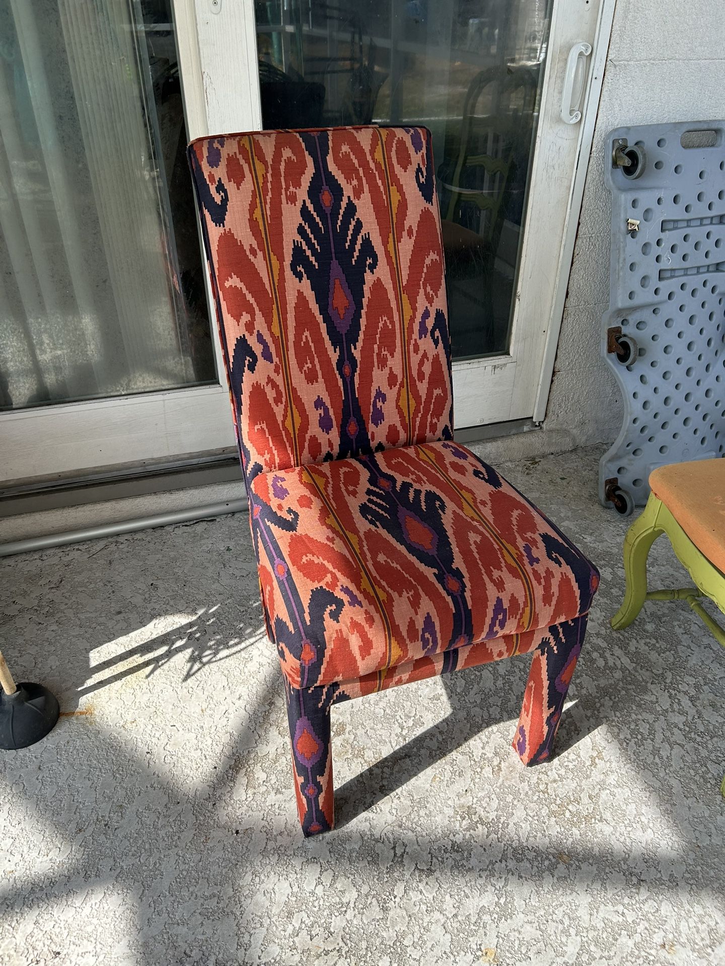 Chair Fabric Covered Slight Recline To Back