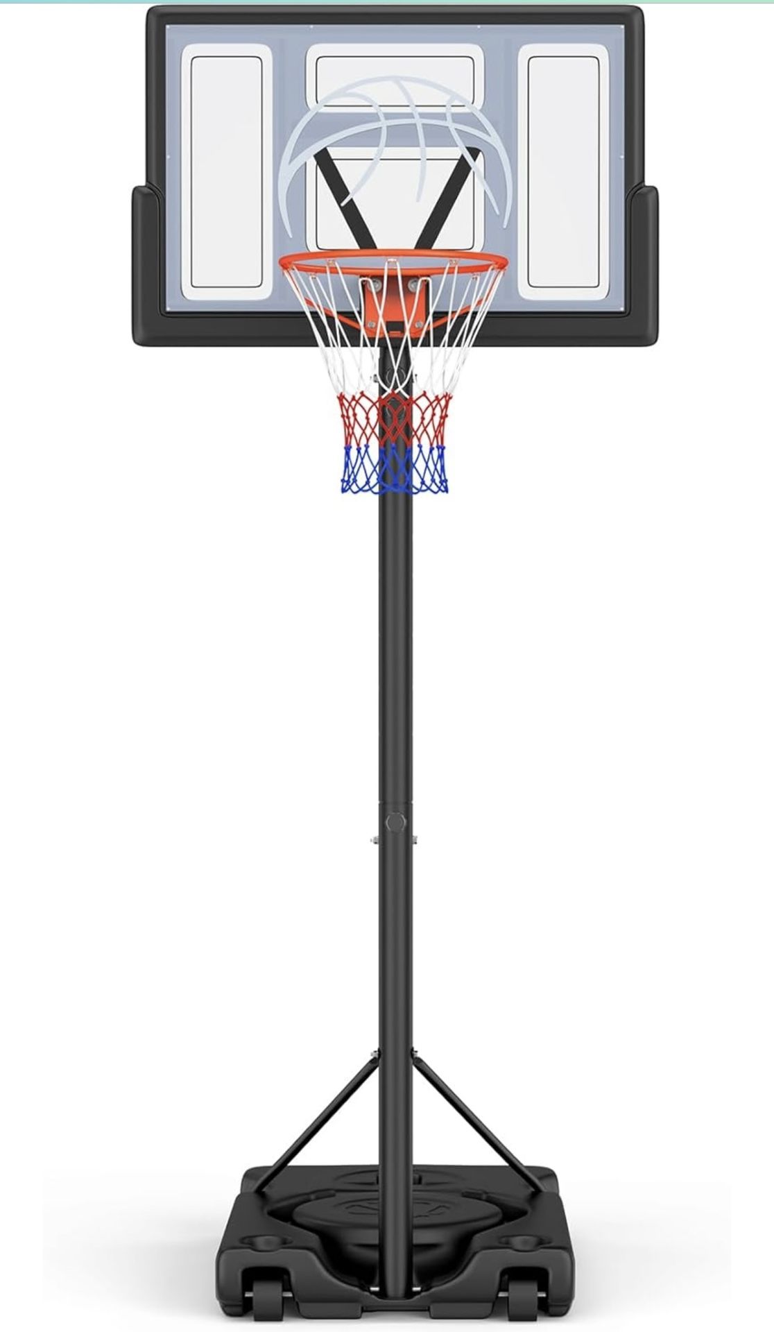 Yohood Basketball Hoop Outdoor 10ft Adjustable, Portable Basketball Hoop Goal System for Kids Youth and Adults