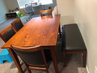 Solid Woden Dining Table and Chairs for sale