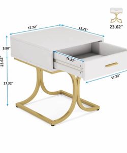All new night stand bedside table end with drawer