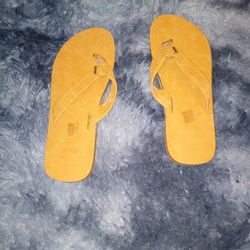 New Leather Flip Flops Size 11 