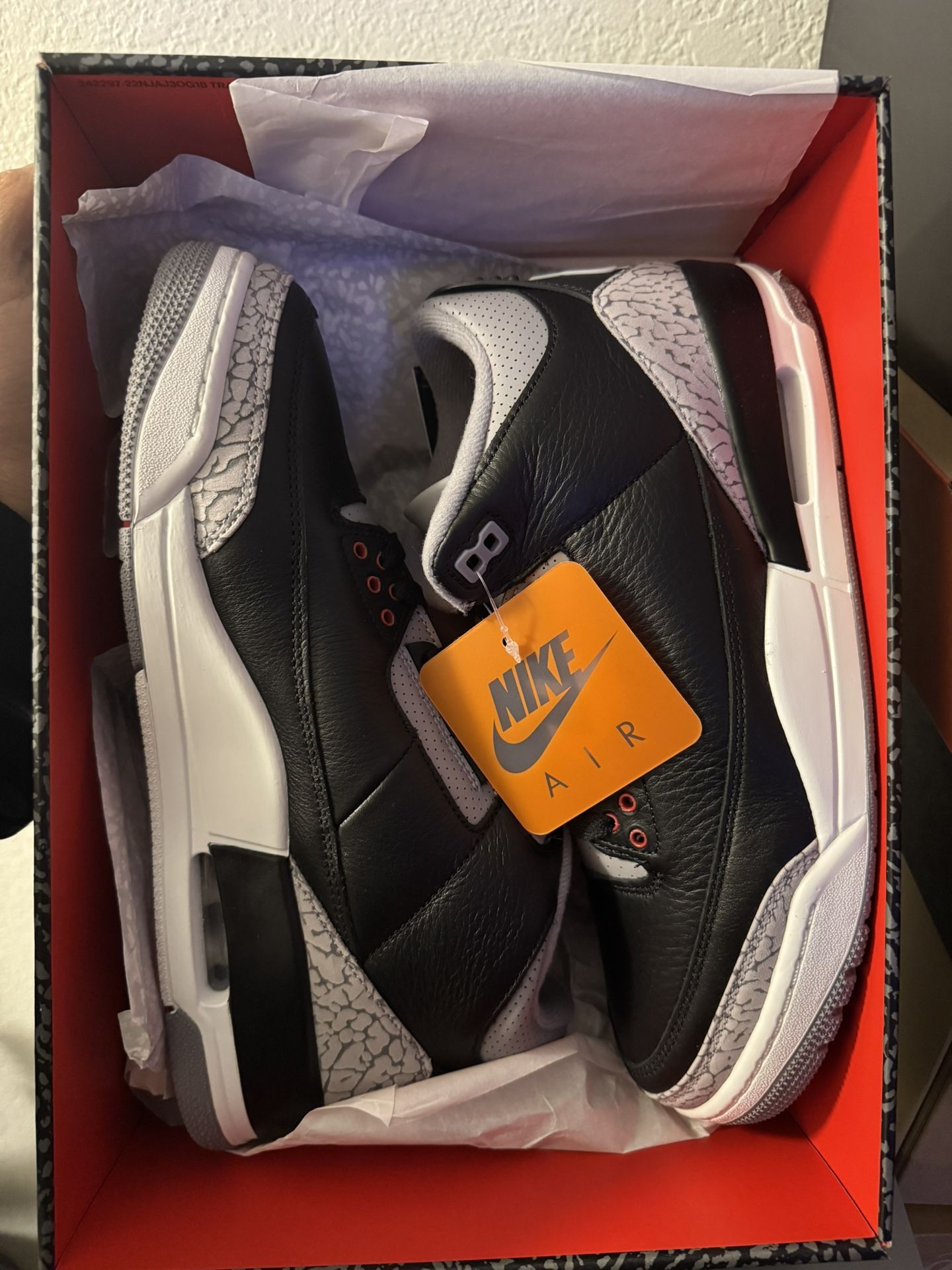 Jordan 3 Black Cement 2024 Size 10