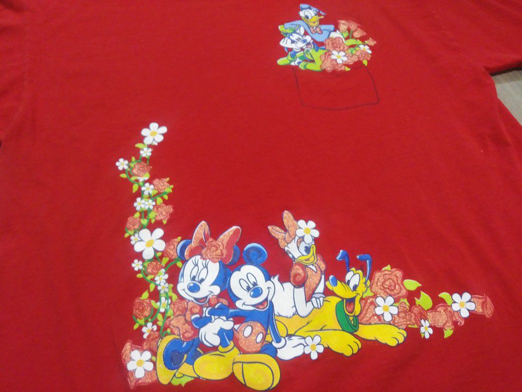 Mickey Minnie Donald Goofey XL Vintage Disney T Shirt