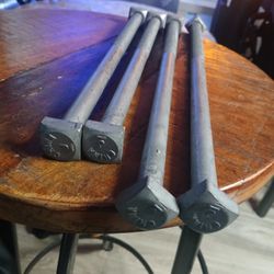 2 -14" X 1/2" Square Head Bolts and 2-12" X 1/2" Square Head Bolts With Nuts 