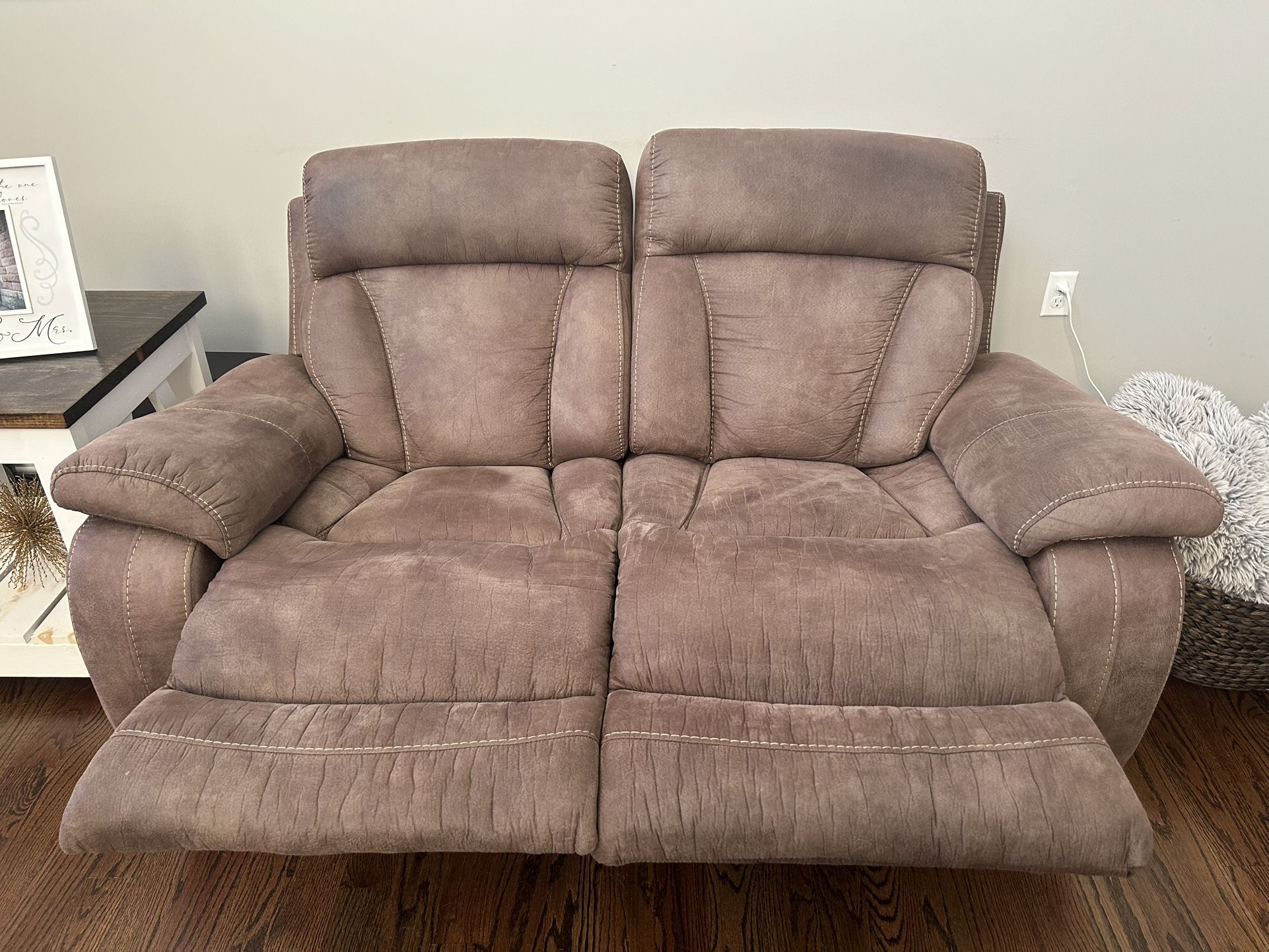 2 Reclining Loveseat Couches 