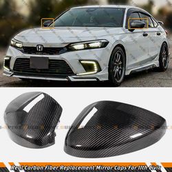 FOR 2022-26 HONDA CIVIC CARBON FIBER REPLACEMENT SIDE MIRROR COVER CAP W/O LIGHT