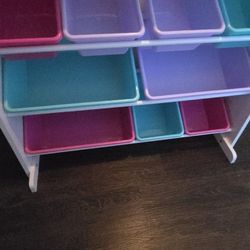 Kids Toy Box With Bookshelf 