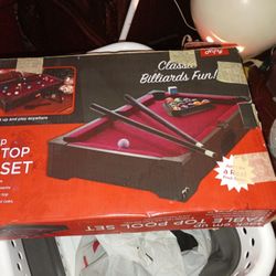 Classic Billiards Fun  Table Top Pool Set 