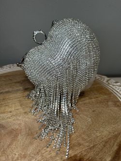 Diamond Heart Shaped Clutch 
