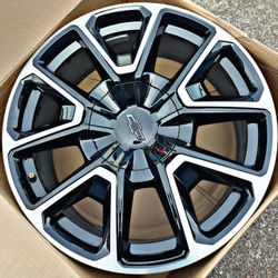2025 CHEVY SILVERADO 1500 RIMS OEM NEW.......( 22" INCH )