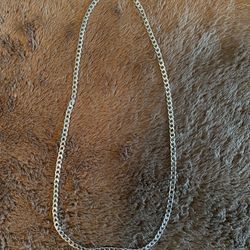 Silver Chain For Men Cuban Link Chain Stainless Steel Mens Necklace 