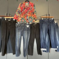 Women Jeans (7) Pairs ,Lightweight Jacket  $10 Each