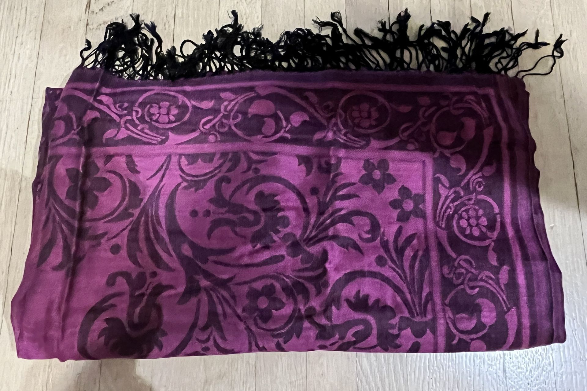 100% Mysore Silk Shawl- brand new with tags- from Mysore