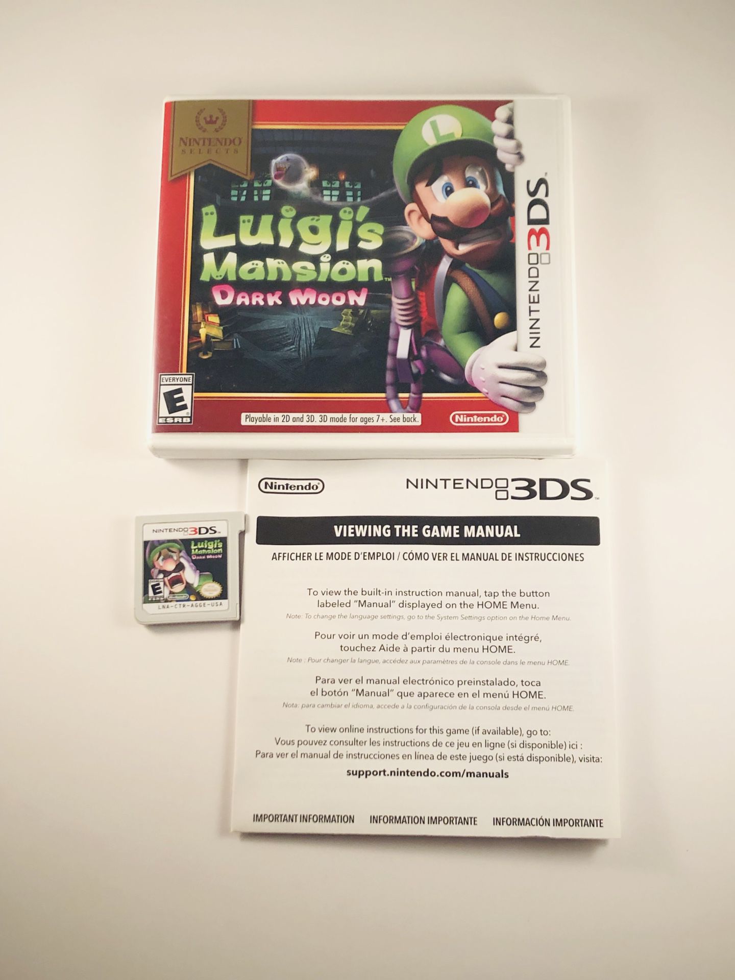 Luigi’s mansion dark moon Nintendo 3ds