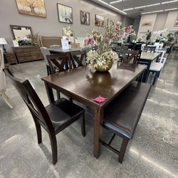 6 PC DINING TABLE SET 