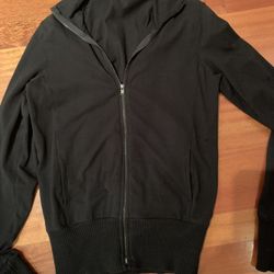 James Perse Size 1 Women’s Track Jacket/ Sweatshirt / Sweater Black