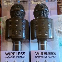 2 Brand New Vivitar i-sing Bluetooth Karaoke Microphone & Speaker in one.