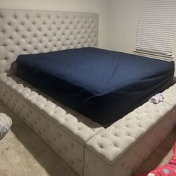 King Platform Bed  - Mattress Not Included